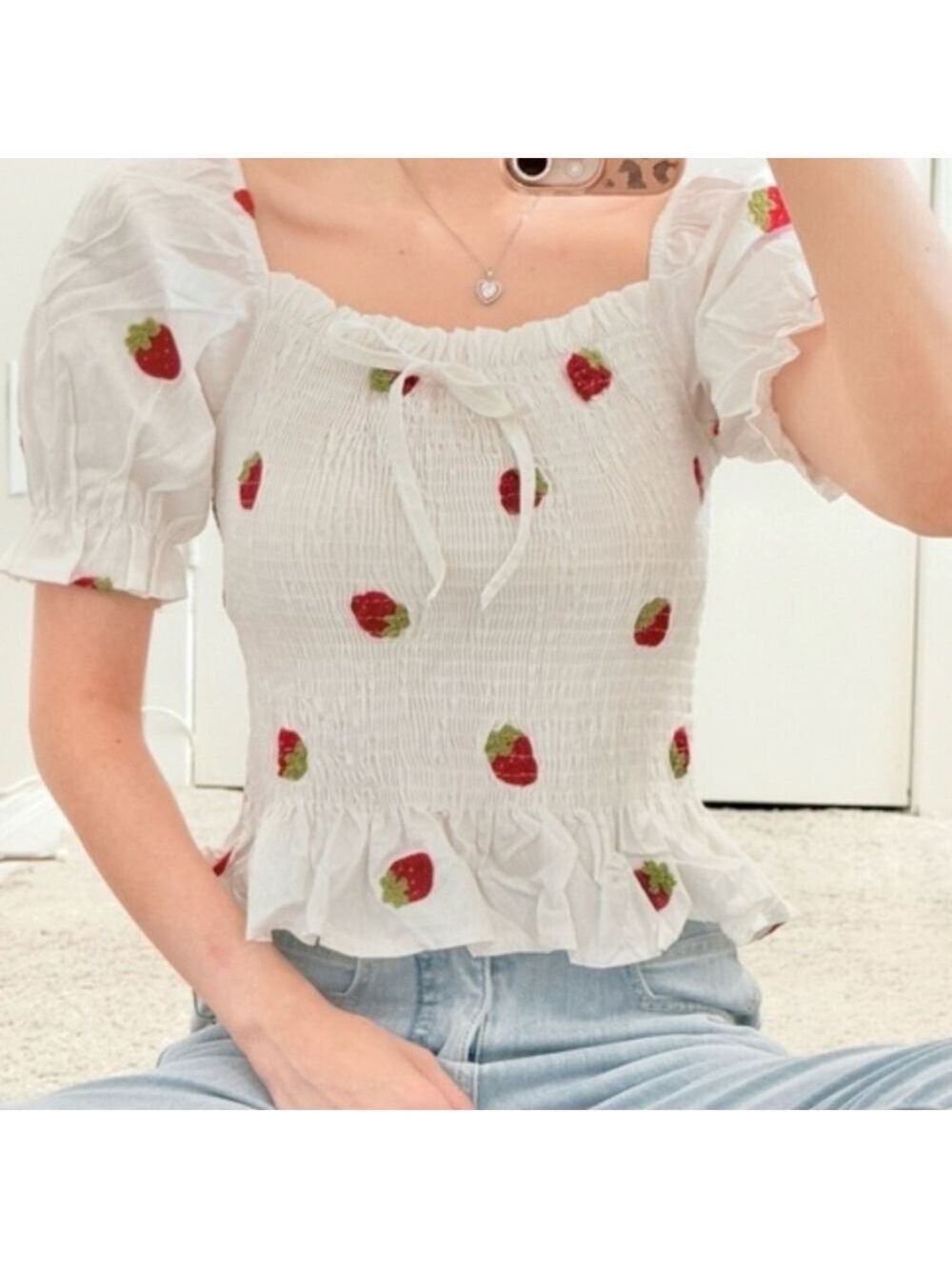Peplum Smock top; NWOT